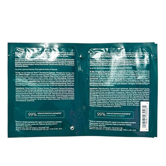 Wholesale 48 Packs Aveda Botanical Repair Strengthening Shampoo And Conditioner - Picture 3 of 10